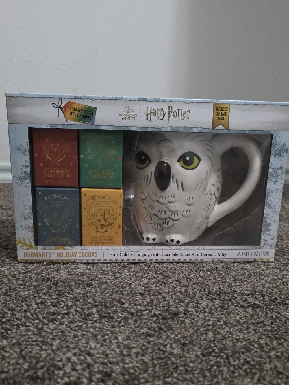 Harry Potter Hedwig Ceramic Mug & Color Changing Cocoa Set - New